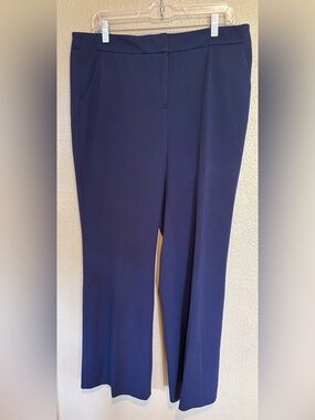 Chico's Size 2 (12-14) Navy Boot-Cut Dress Slacks